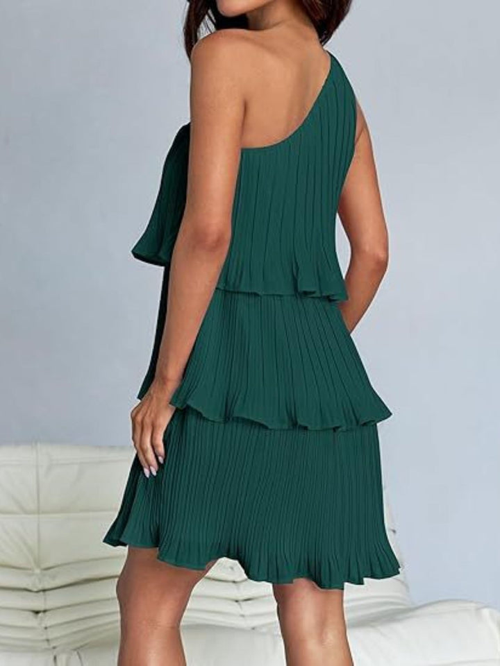 Soréva | One Shoulder Layered Mini Dress