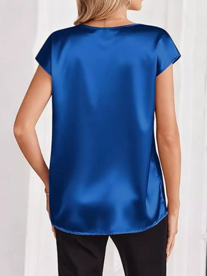 Nicole | Satin V-Neck Blouse