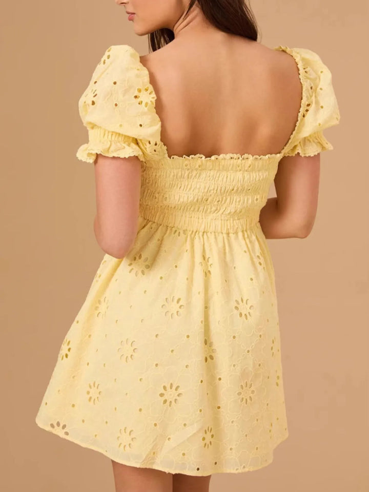 Lunéa | Eyelet Smocked Mini Dress