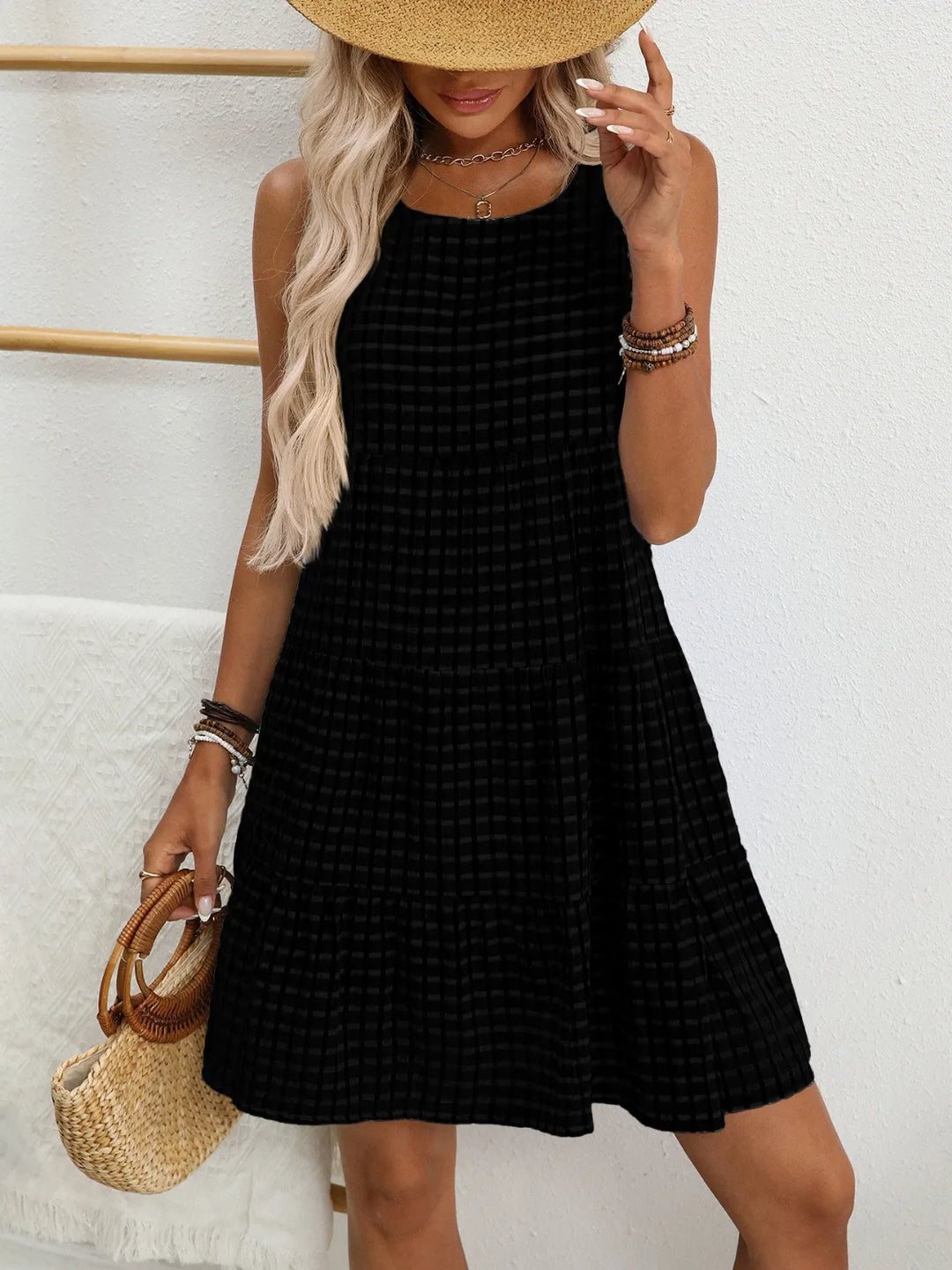 Nolène | Plaid Sleeveless Mini Dress