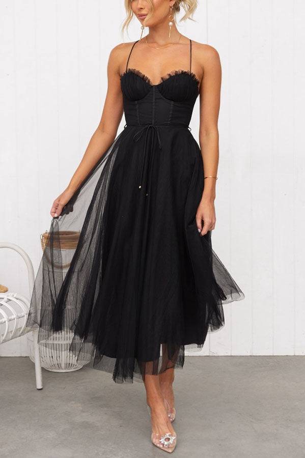Alina | Tulle Midi Dress