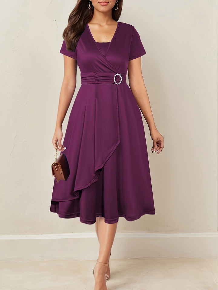 Nadia | Asymmetric Midi Dress