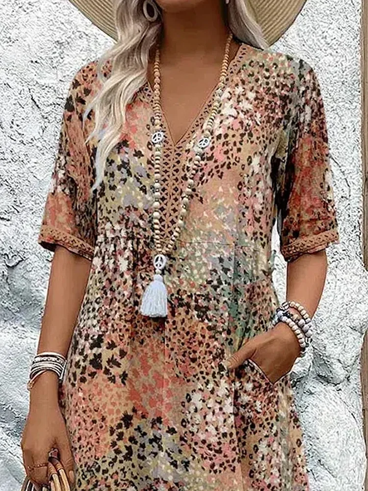 Elowra | Floral Midi Dress