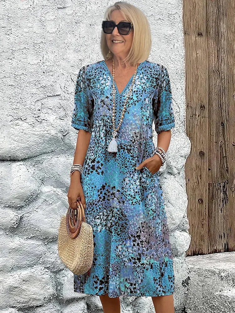 Elowra | Floral Midi Dress