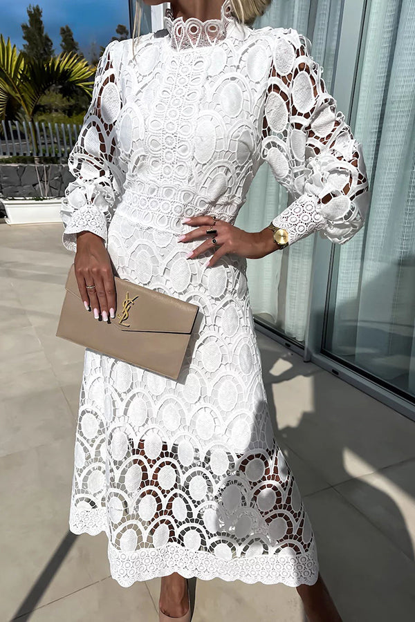 Céliane | Lace Elegance Midi Dress
