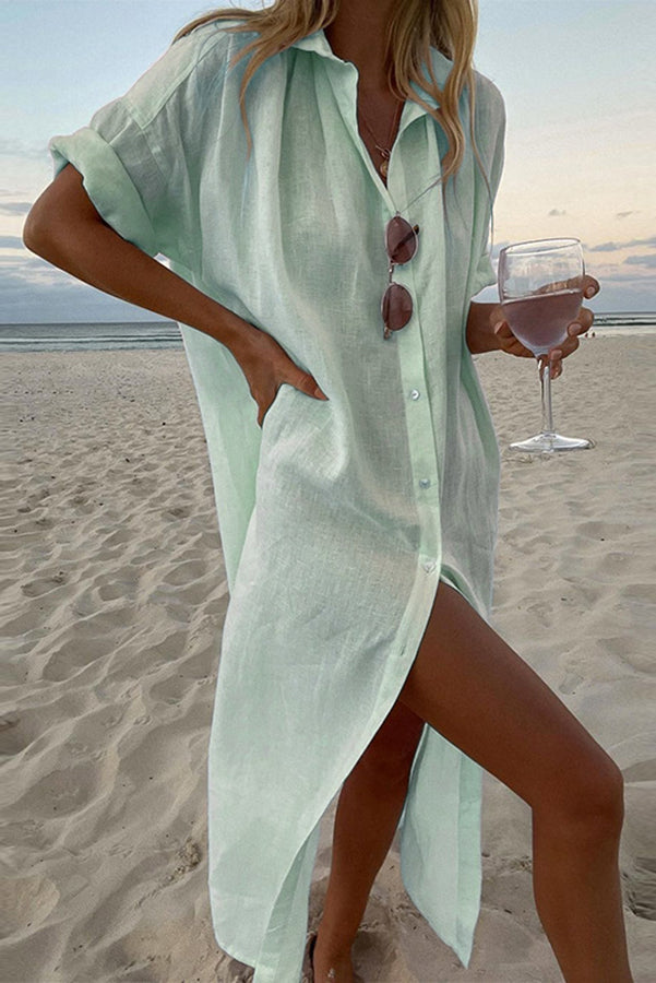 Soléa | Linen Shirt Dress