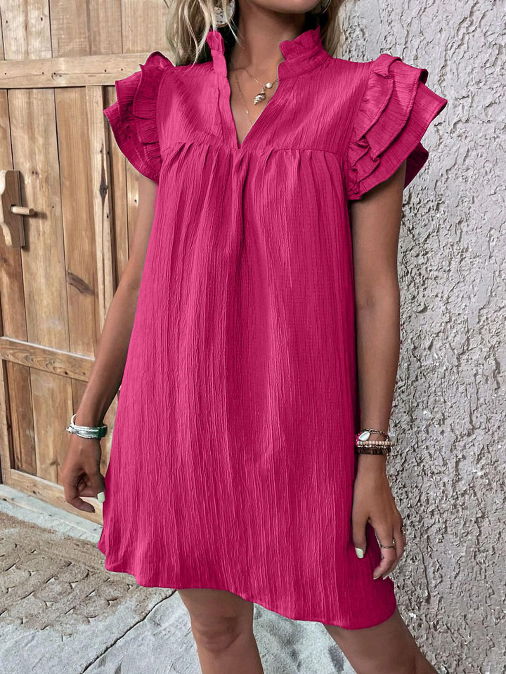 Vaelise | Ruffled Cap Sleeve Mini Dress