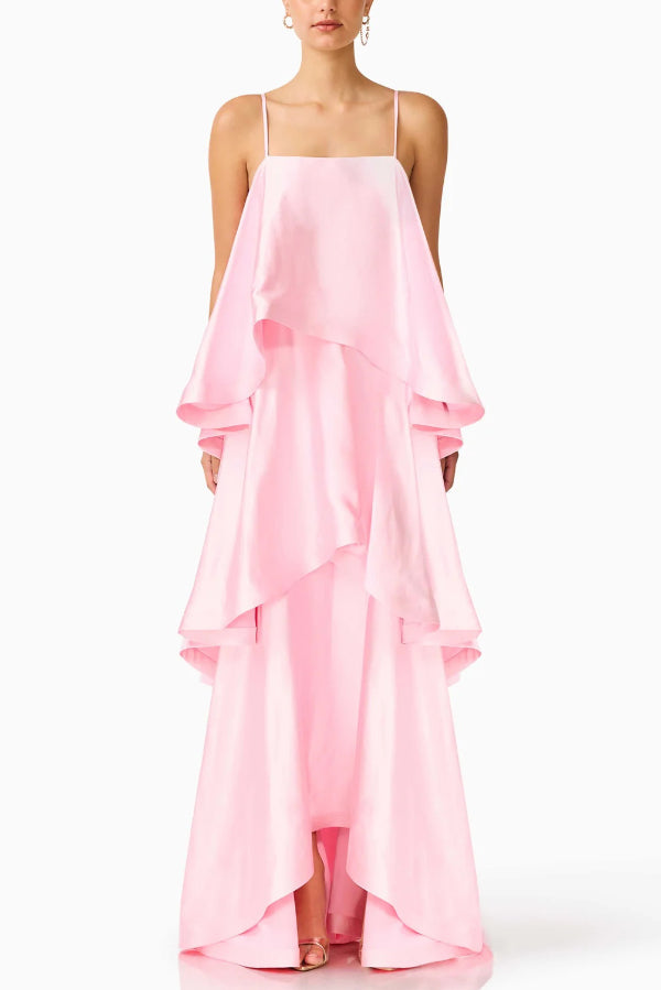 Eloria | Layered Satin Maxi Dress