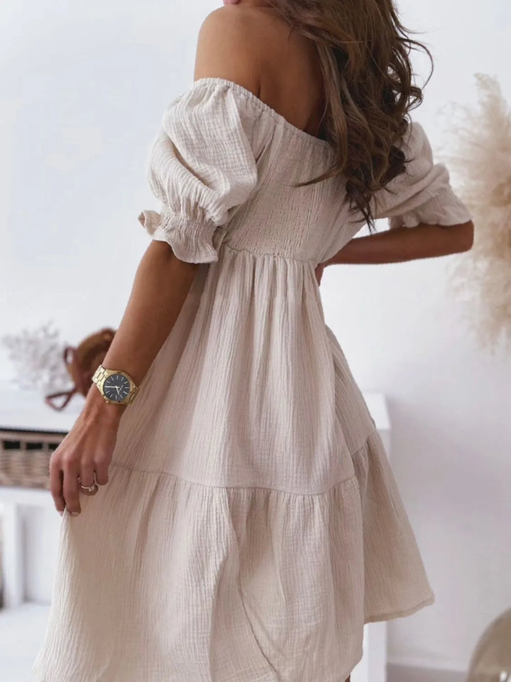 Maerise | Smocked Off-Shoulder Mini Dress