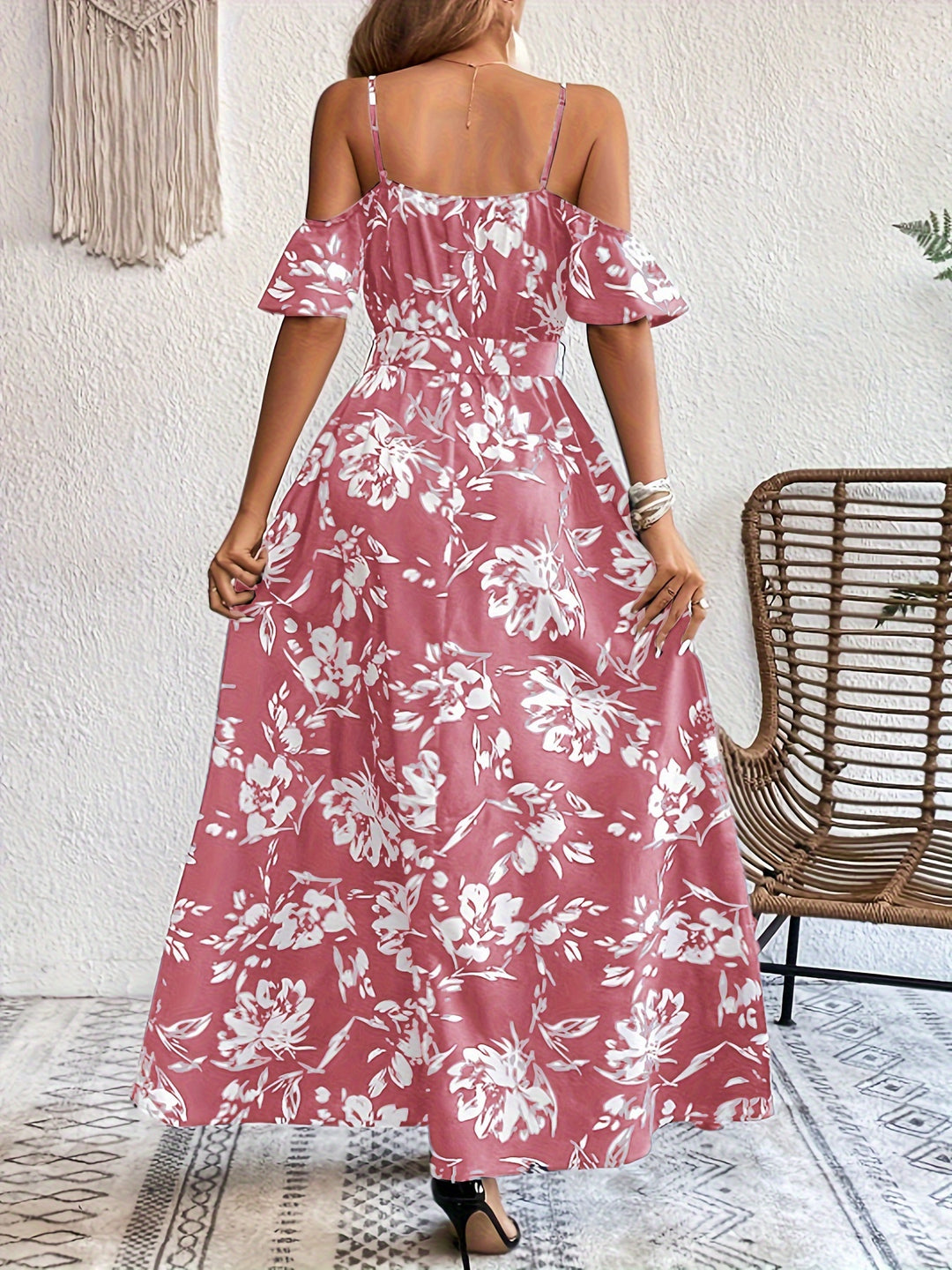 Elodie | Robe Maxi Fleurie à Bretelles