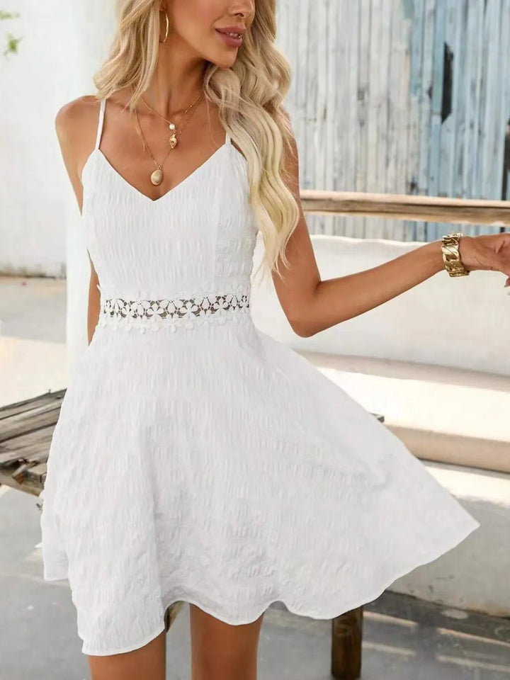 Vina | Lace Detail Mini Dress