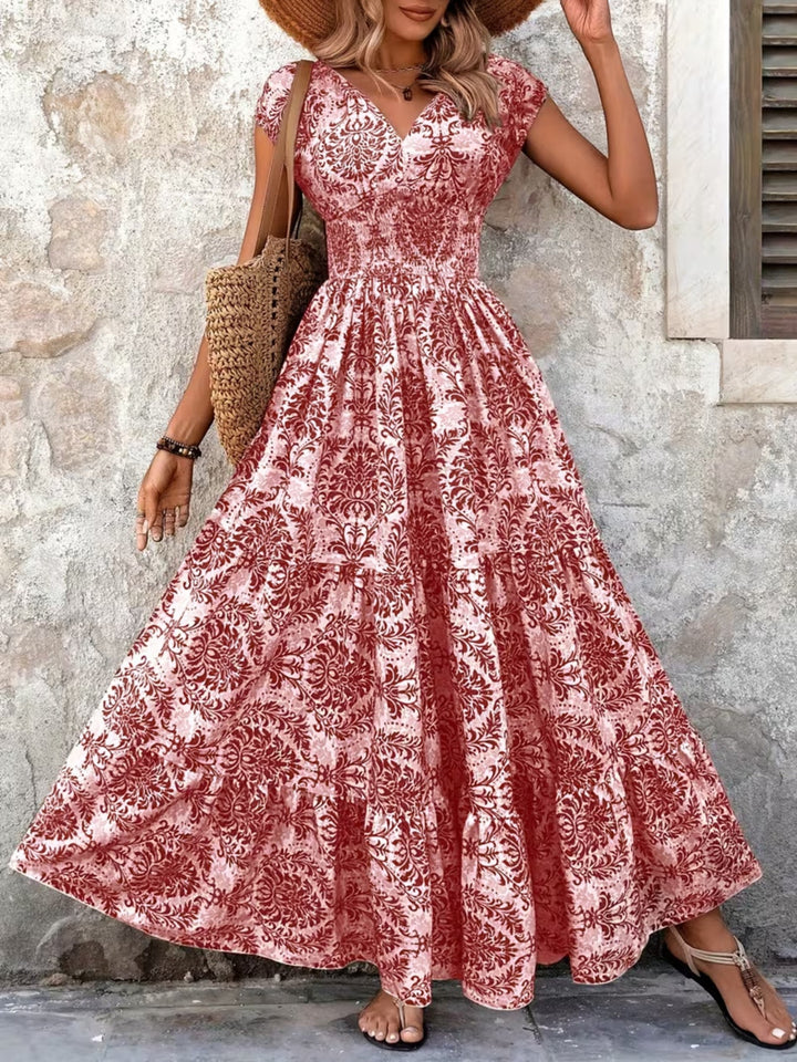 Solara | Printed Tiered Maxi Dress