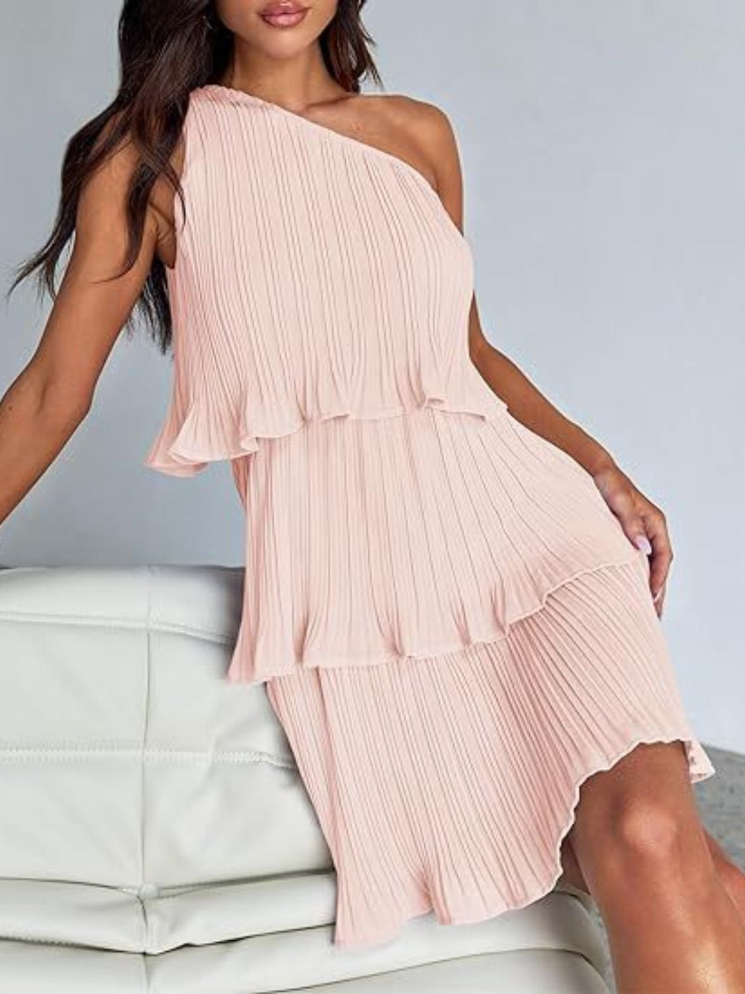 Soréva | One Shoulder Layered Mini Dress