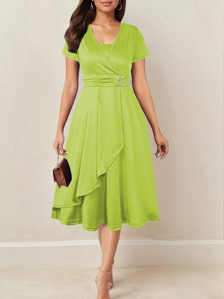 Nadia | Asymmetric Midi Dress
