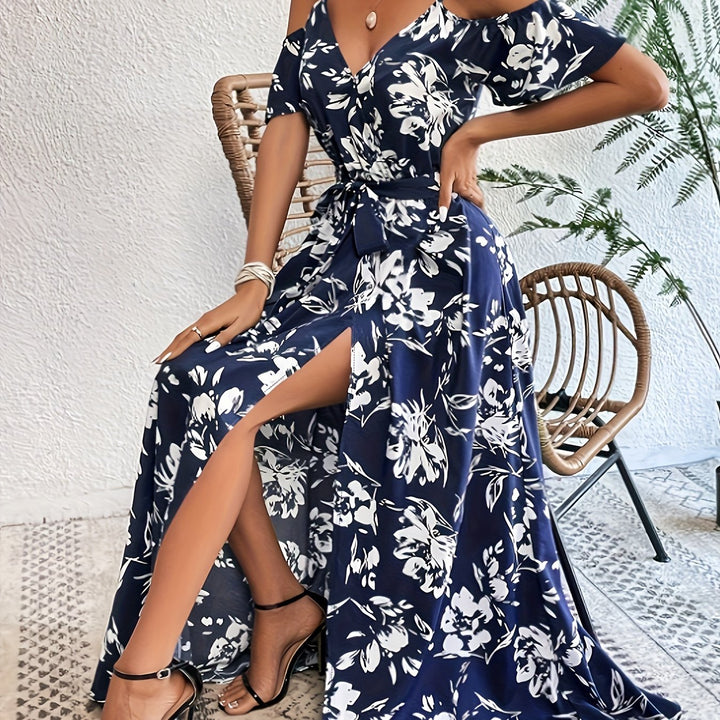 Elodie | Robe Maxi Fleurie à Bretelles