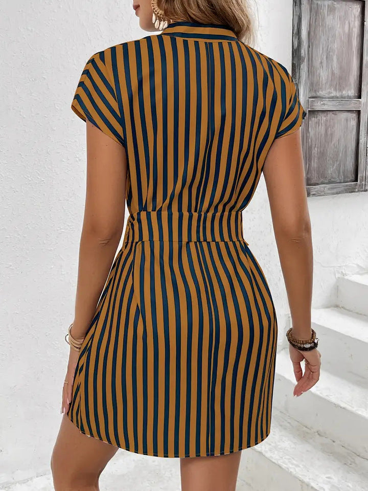 Elvani | Striped Mini Dress