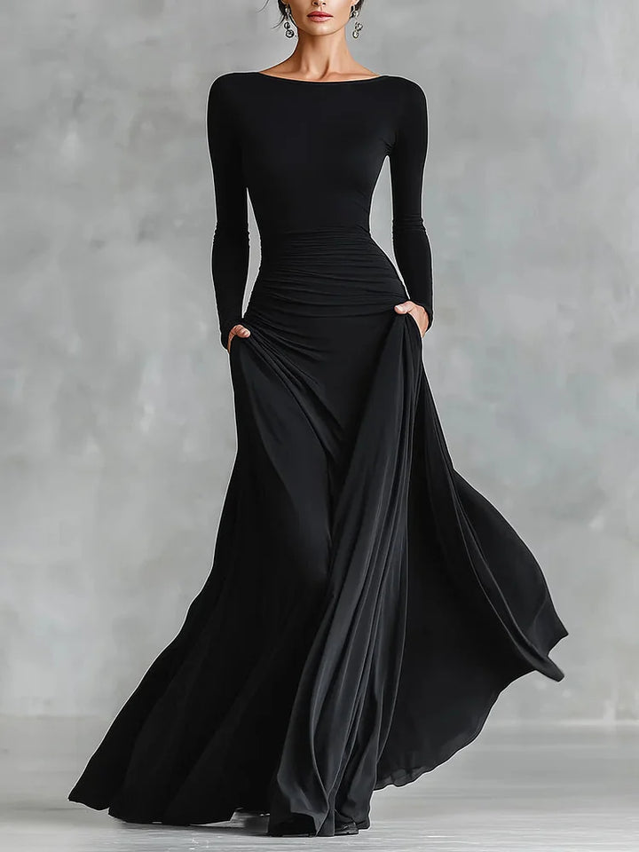 Anastasia | Robe Maxi en Crêpe