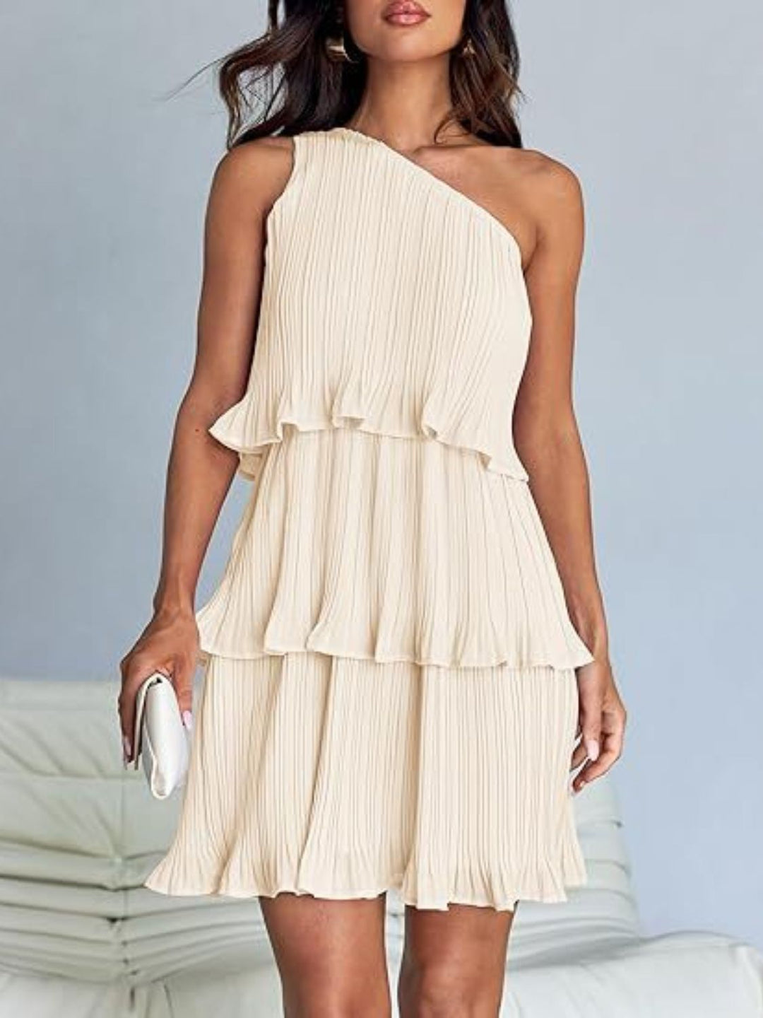 Soréva | One Shoulder Layered Mini Dress