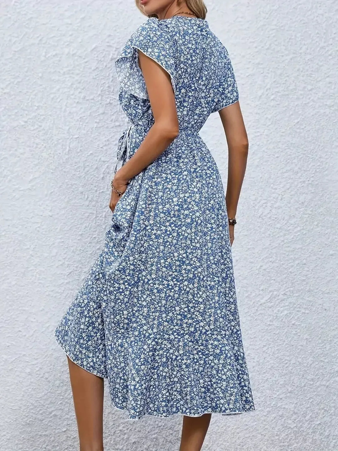 Ashley | Floral Wrap Midi Dress