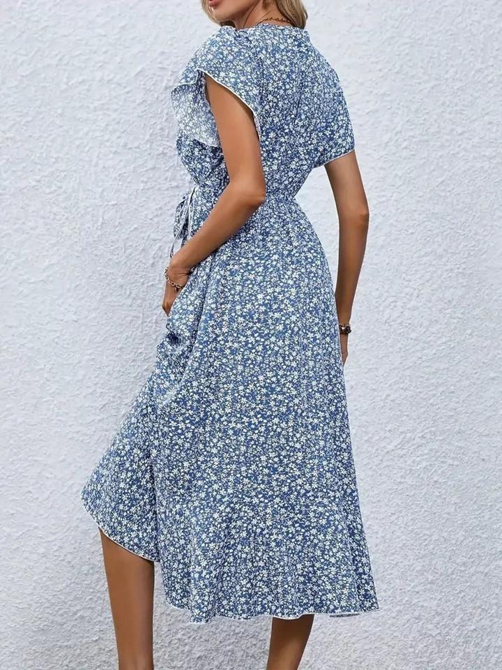 Ashley | Floral Wrap Midi Dress