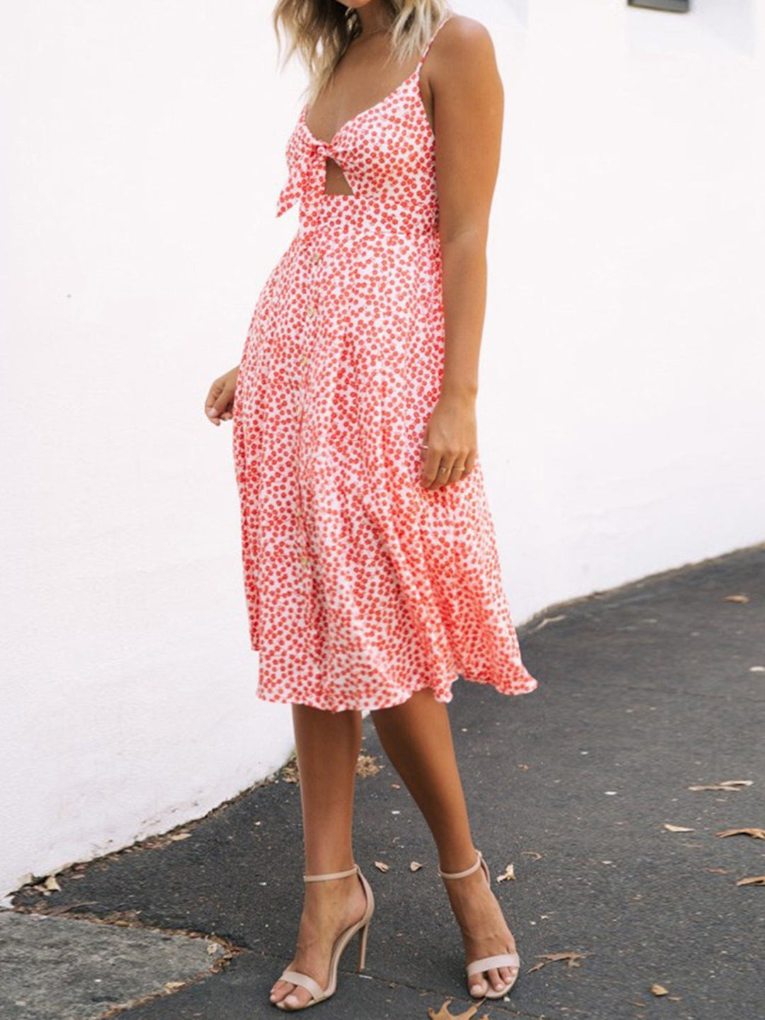 Mira | Sweetheart Cutout Midi Dress