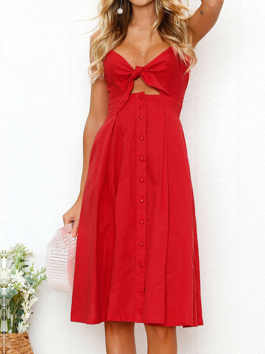 Mira | Sweetheart Cutout Midi Dress