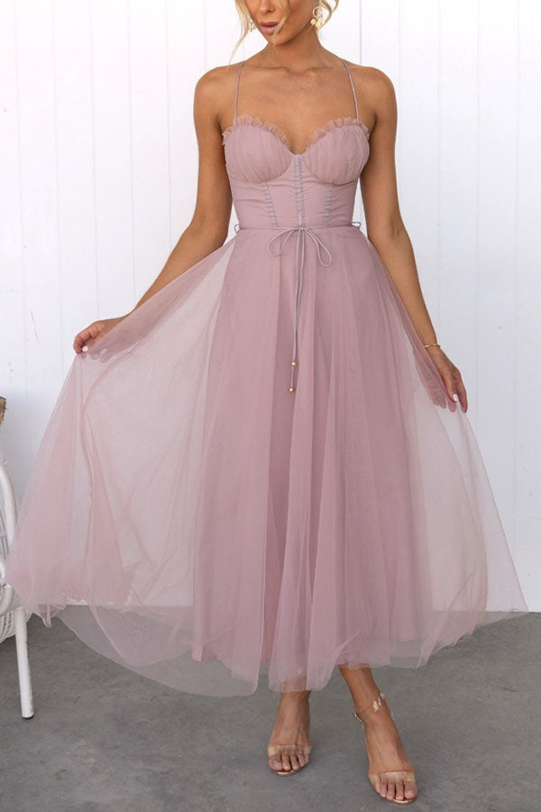 Alina | Tulle Midi Dress