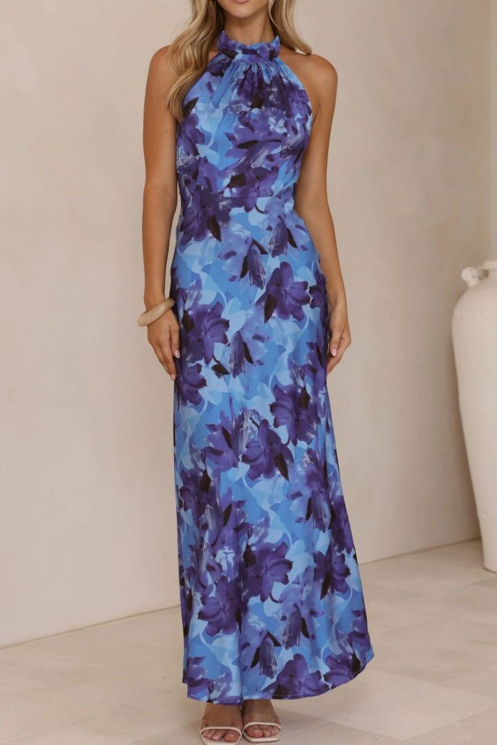 Solmira | Floral Halter Maxi Dress
