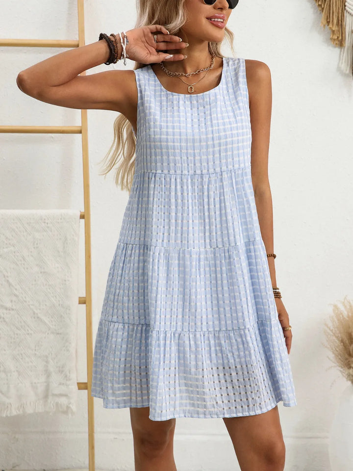Nolène | Plaid Sleeveless Mini Dress