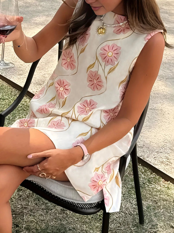 Lioré | Floral Sleeveless Mini Dress