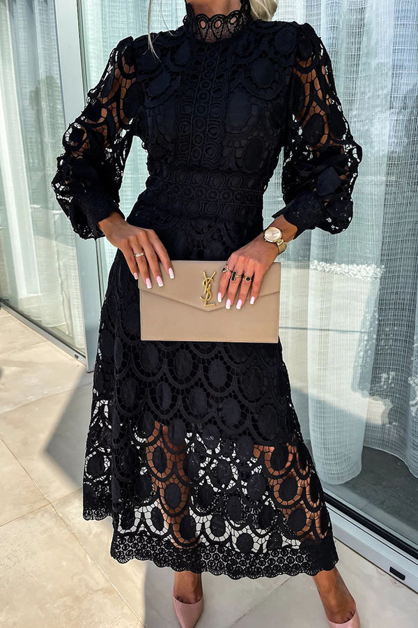 Céliane | Lace Elegance Midi Dress