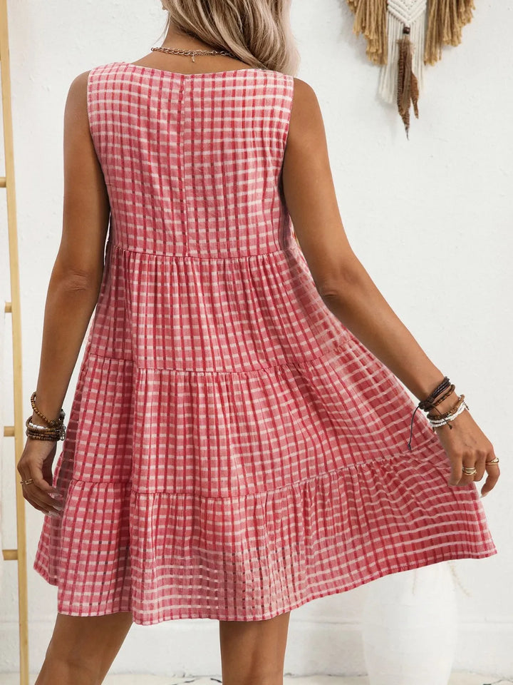 Nolène | Plaid Sleeveless Mini Dress