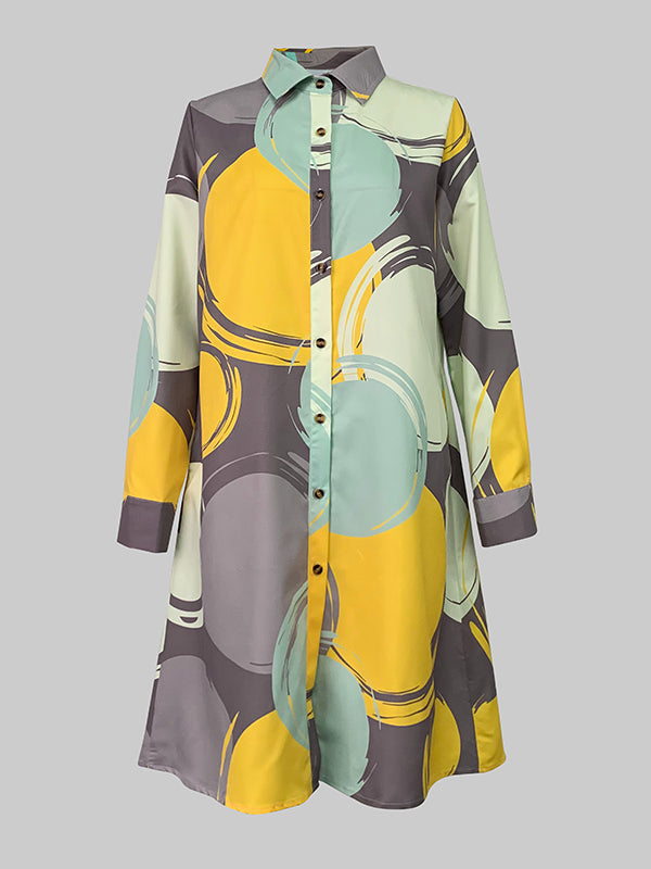 Elin | Printed Shirt Dress