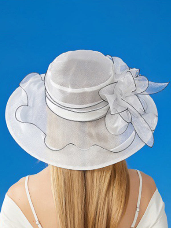Sheer Flower Sun Hat