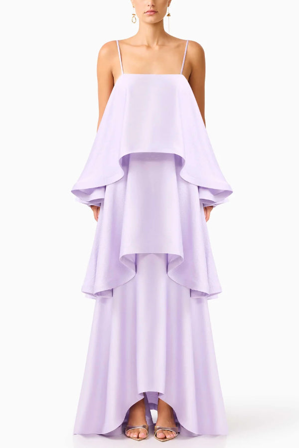 Eloria | Layered Satin Maxi Dress