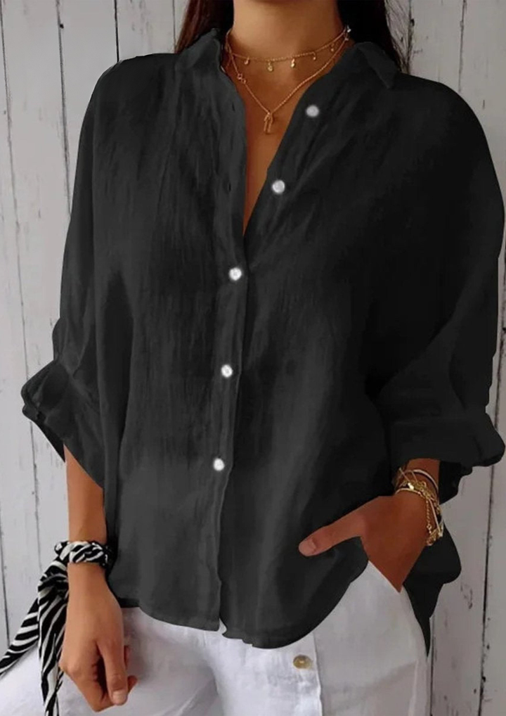 Elodie | Linen Tie-Back Shirt