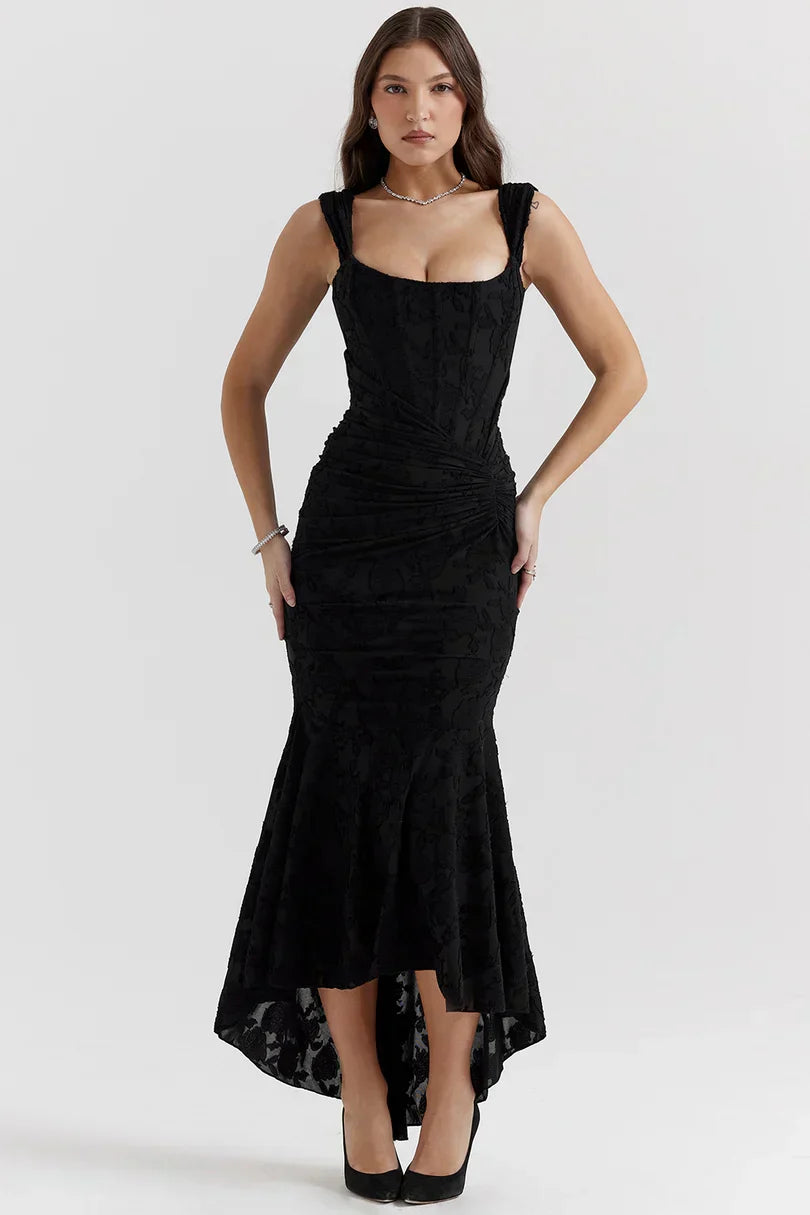 Valerie | Square Neck Corset Maxi Dress