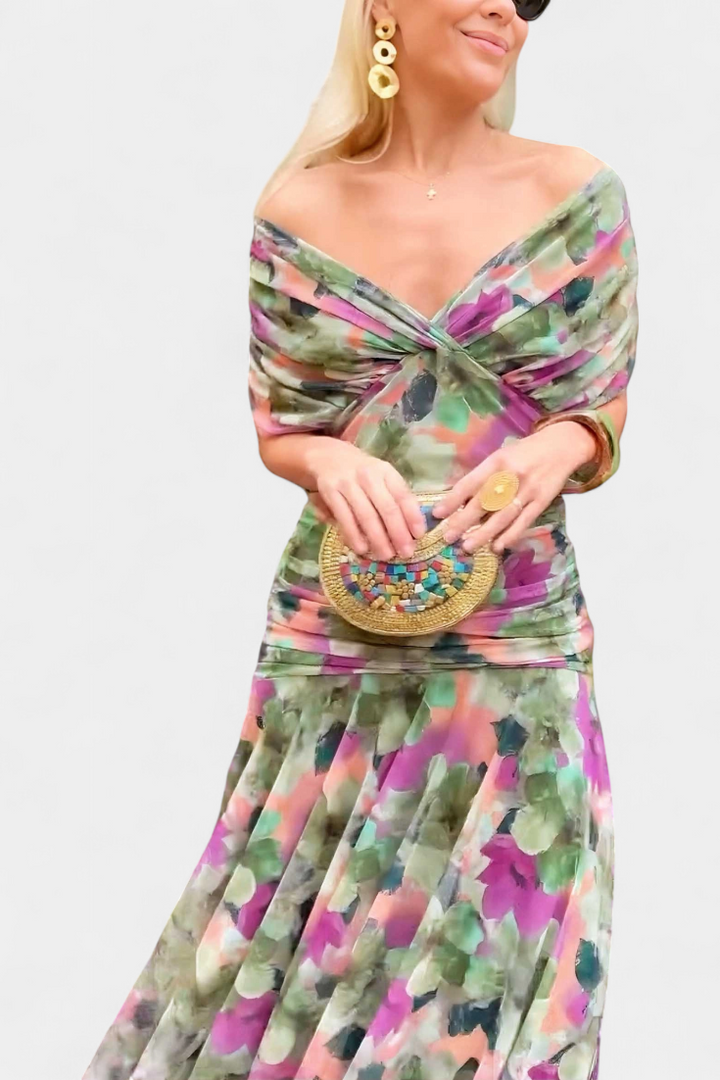 Adriana | Floral Pleated Dress