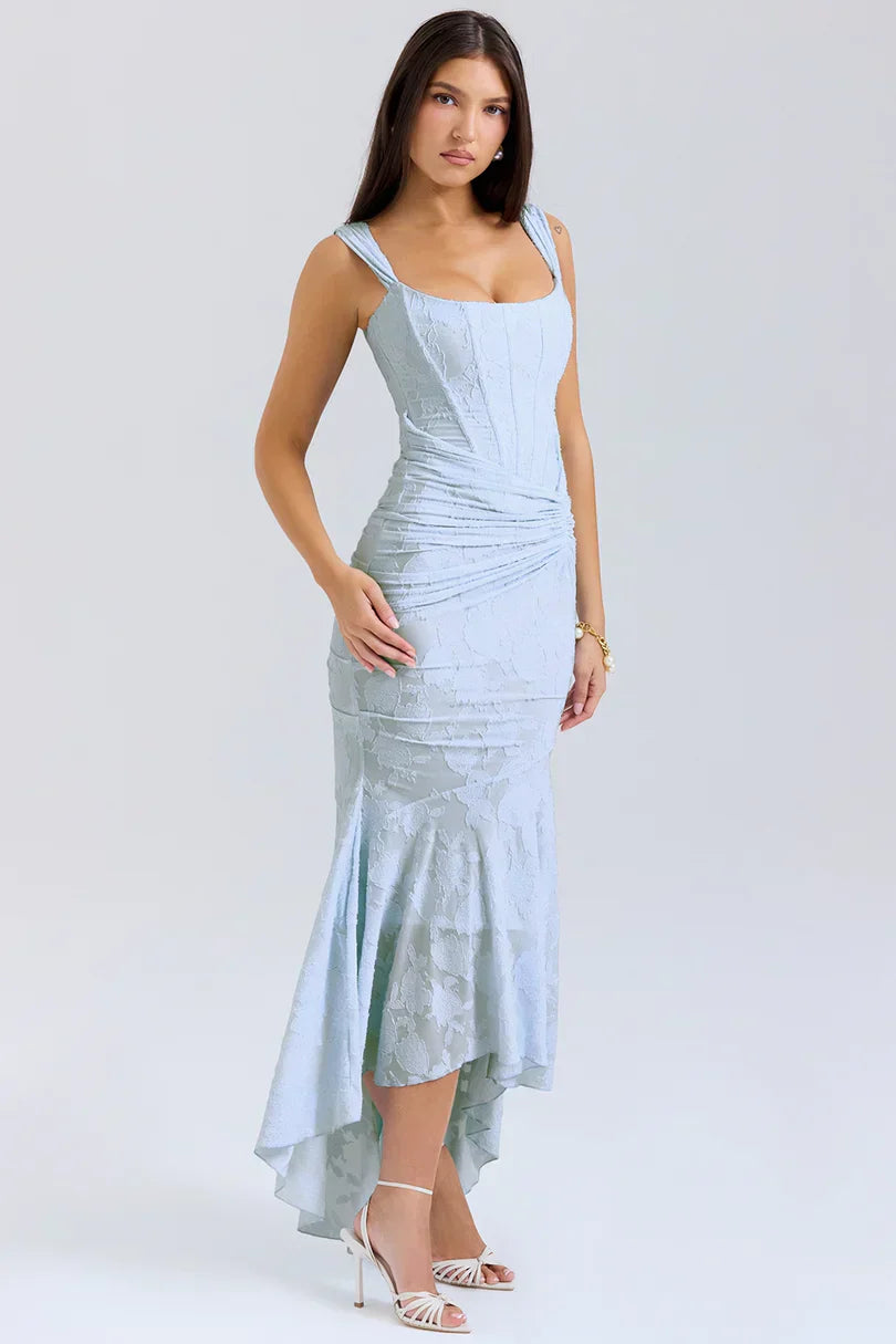 Valerie | Square Neck Corset Maxi Dress