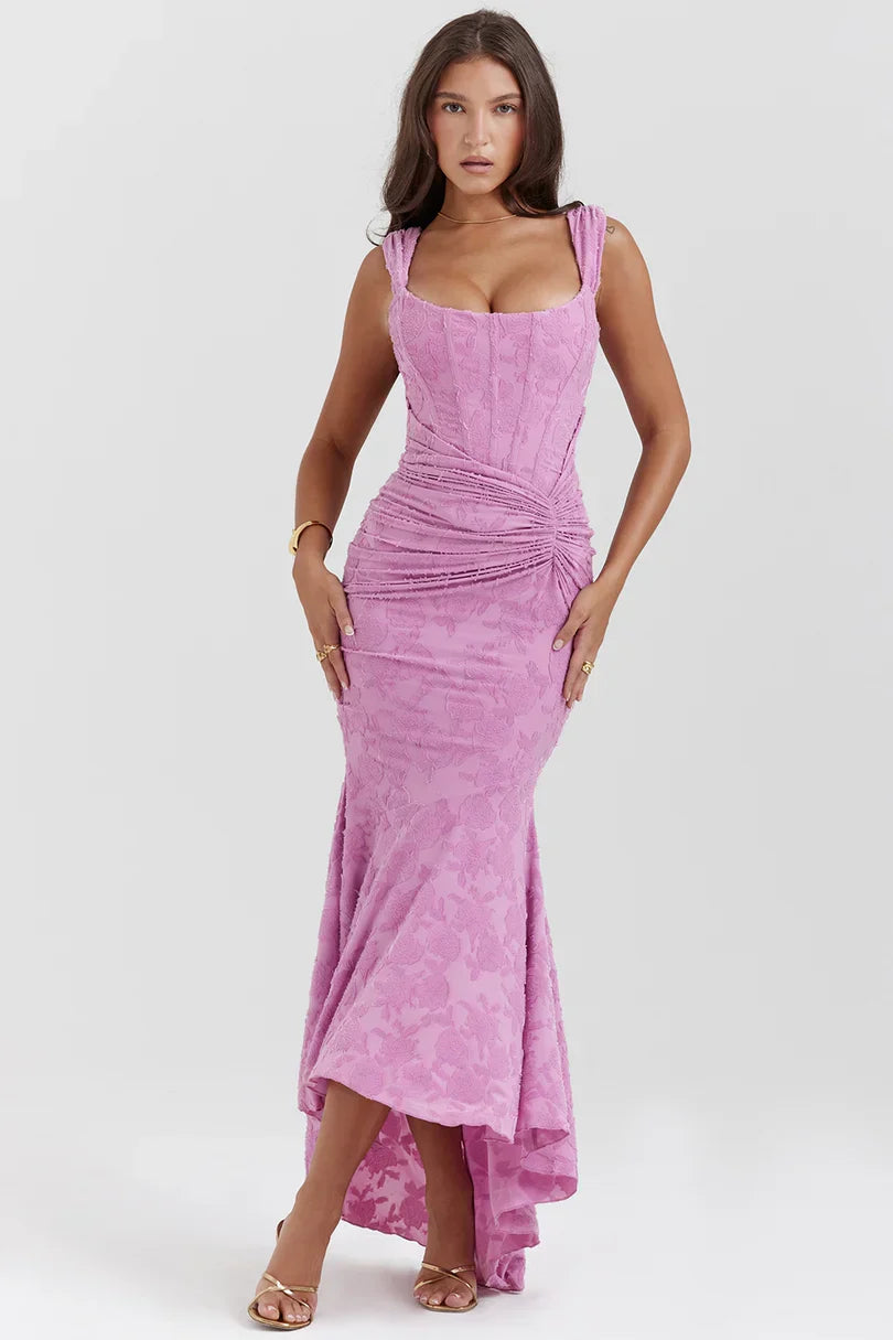 Valerie | Square Neck Corset Maxi Dress