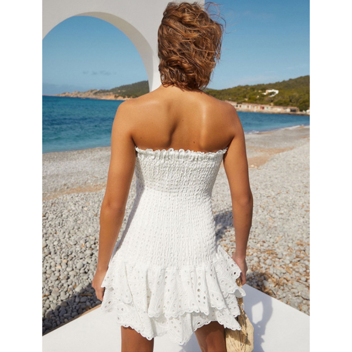 Siana | Smocked Strapless Mini Dress