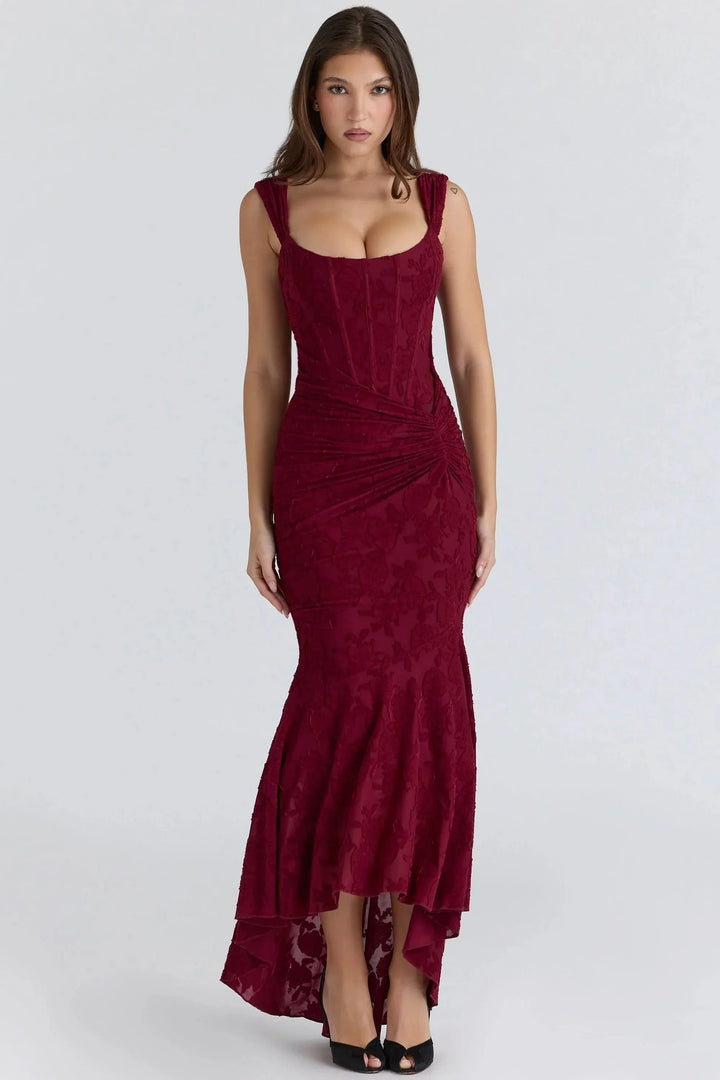 Valerie | Square Neck Corset Maxi Dress