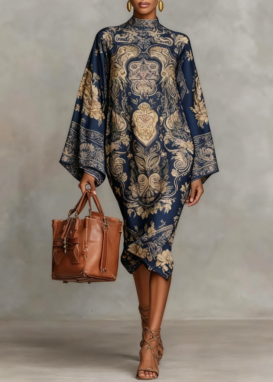 Aurelya | Stand Collar Maxi Dress