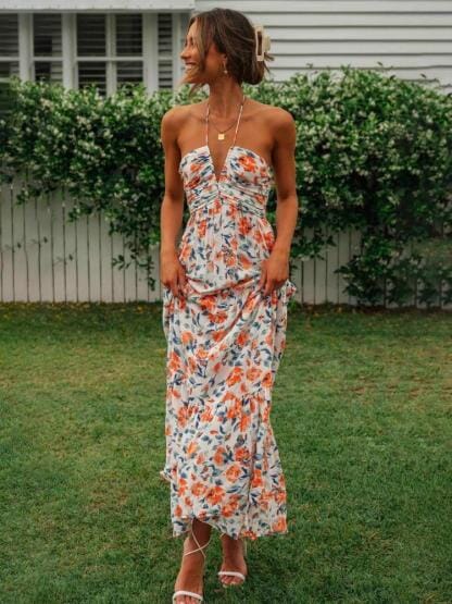 Aline | Robe Maxi Fleurie