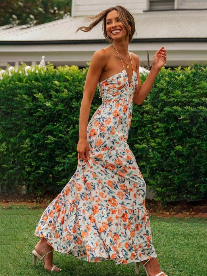 Aline | Robe Maxi Fleurie