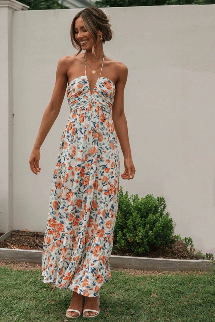 Aline | Robe Maxi Fleurie