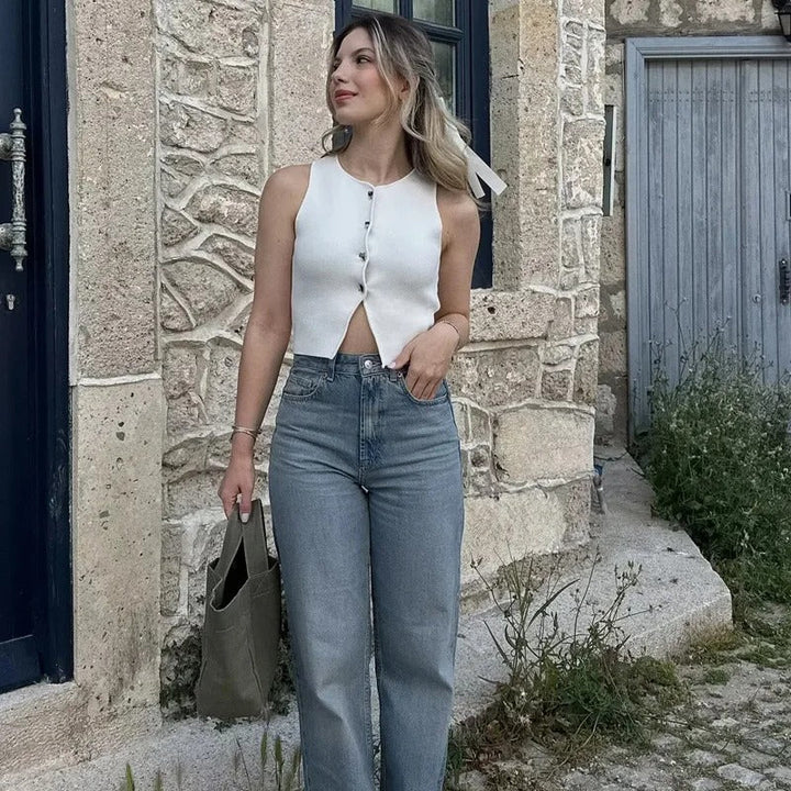 Alix - Ribbed Knit Top