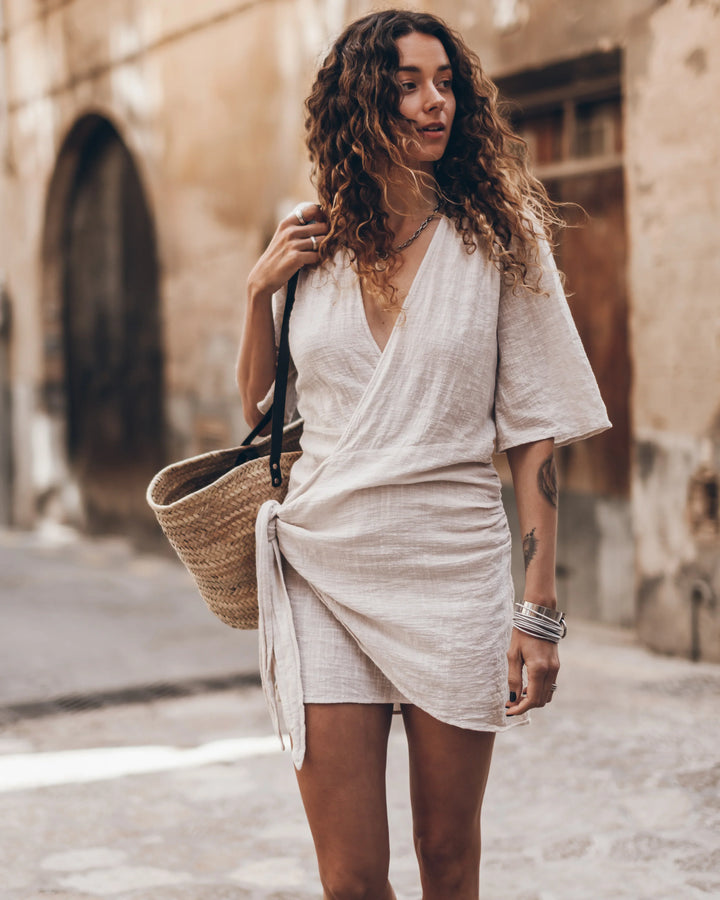 Brigitte | Linen Blend A-Line Dress