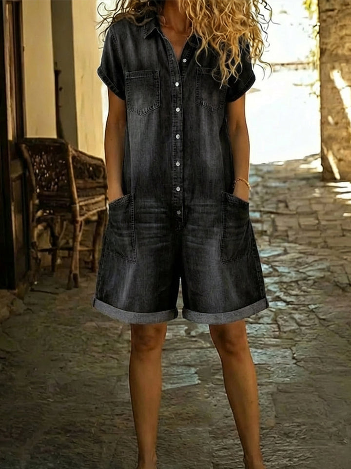 Amara | Denim Short Jumpsuit