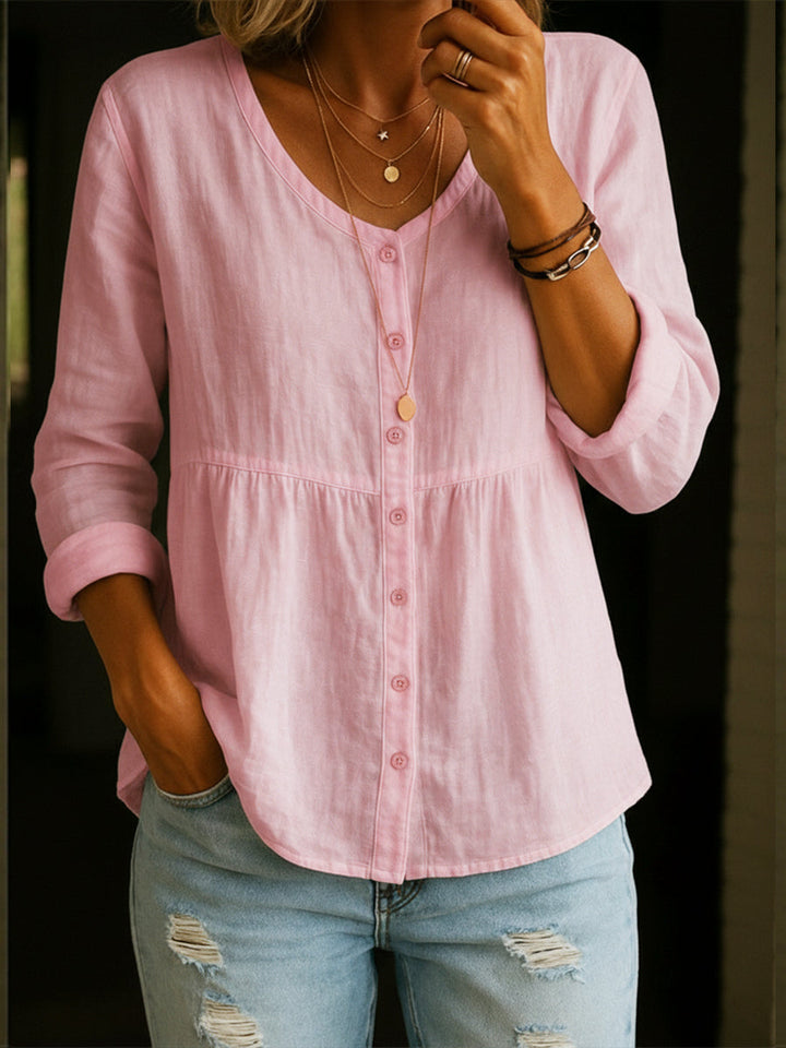 Talia | Cotton Linen Shirt